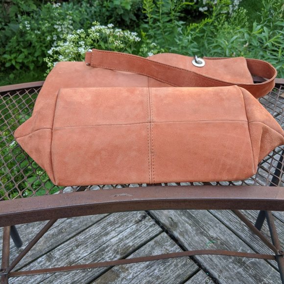 HOBO International Pumpkin Suede Bucket Tote - Picture 6 of 11